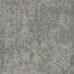 Textured loop carpet tile in a neutral gray color, showcasing a subtle organic pattern, ideal for high-end commercial spaces.