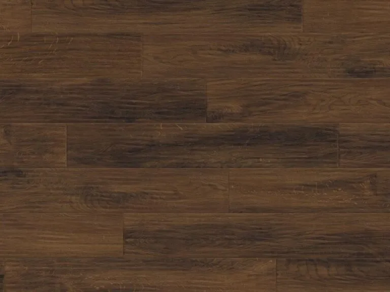Luxury vinyl flooring in Evening Oak finish, featuring realistic wood grain texture, suitable for high-traffic areas, part of Royal Floors Art Select range.