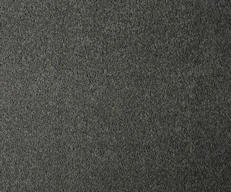 Textured dark gray carpet sample from the York Cliffs collection, showcasing the stain-resistant features ideal for families and coastal aesthetics.