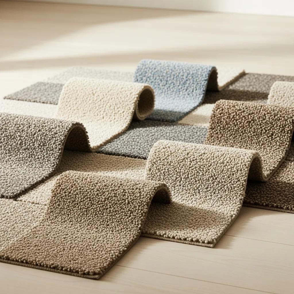 Different carpet types for rental properties showcasing durability and comfort