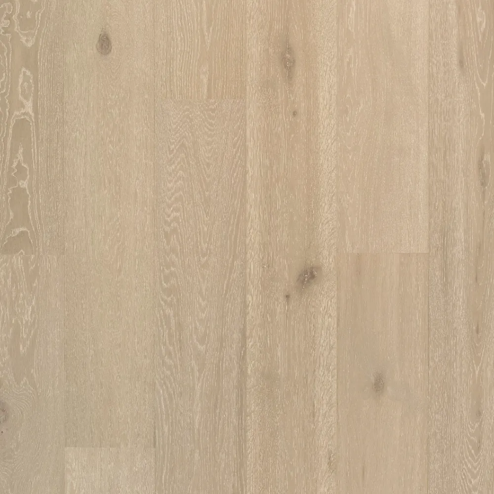 Natural Grain Royal AquaCore Oak flooring in a residential setting, showcasing a premium engineered timber look with a light, textured surface.