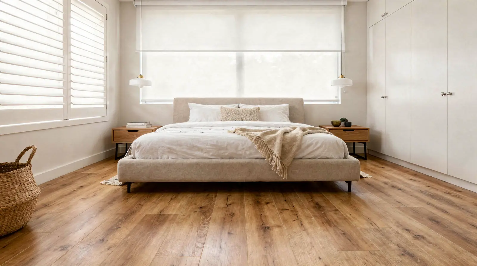 Wood-look laminate planks are versatile enough to be used effectively in nearly every room