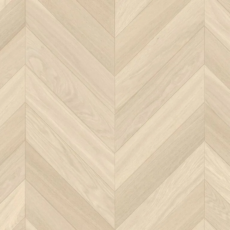 Royal Floors European Oak chevron timber flooring in Antique White, swatch