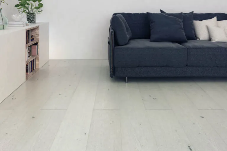 Royal Floors European Oak Natural Grade timber flooring in Casper White, room scene