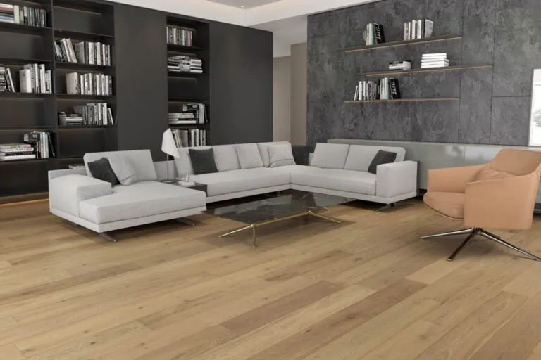 Royal Floors European Oak Natural Grade timber flooring in Cream White, room scene