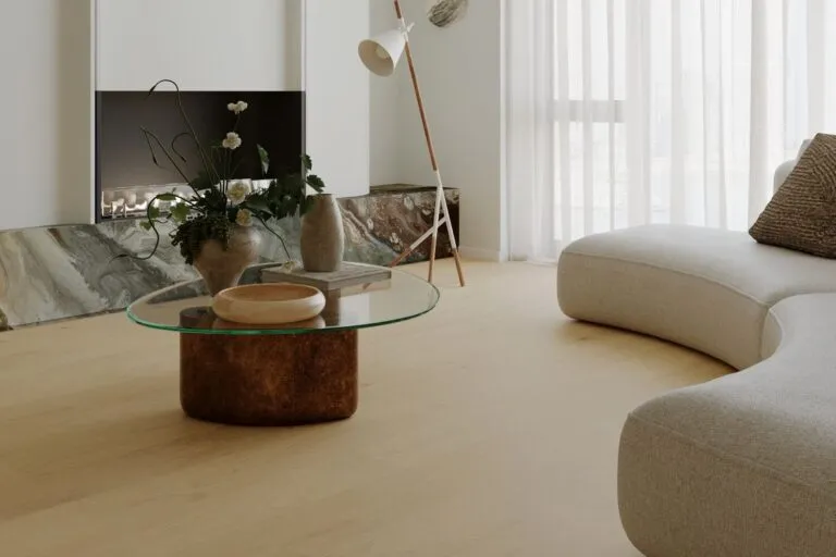 Royal Floors European Oak Natural Grade timber flooring in Pampas Sand, room scene