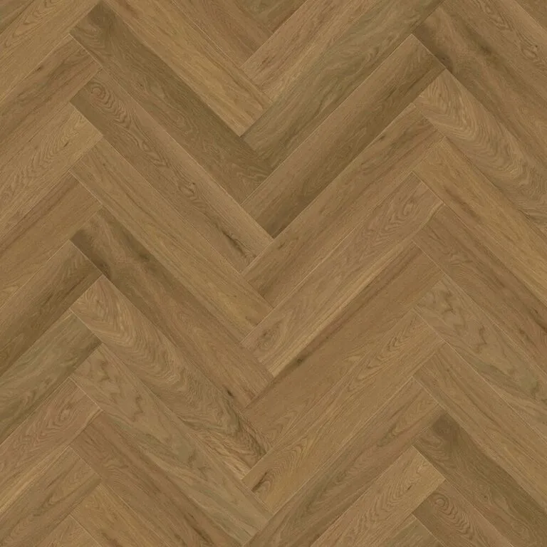 Royal Floors European Oak herringbone timber flooring in Acorn Brown, swatch