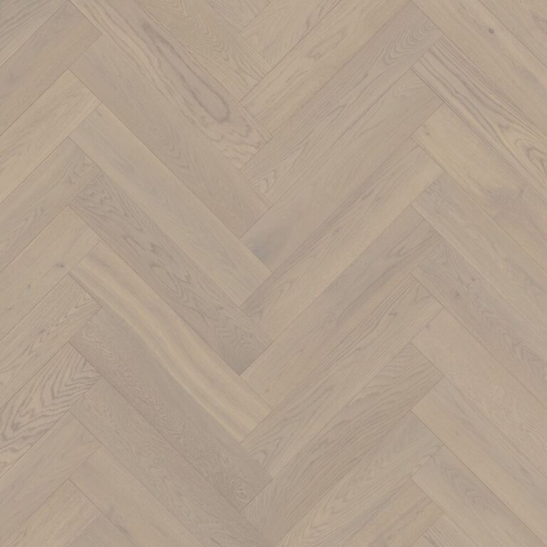 European Oak Herringbone flooring in Casper White, swatch