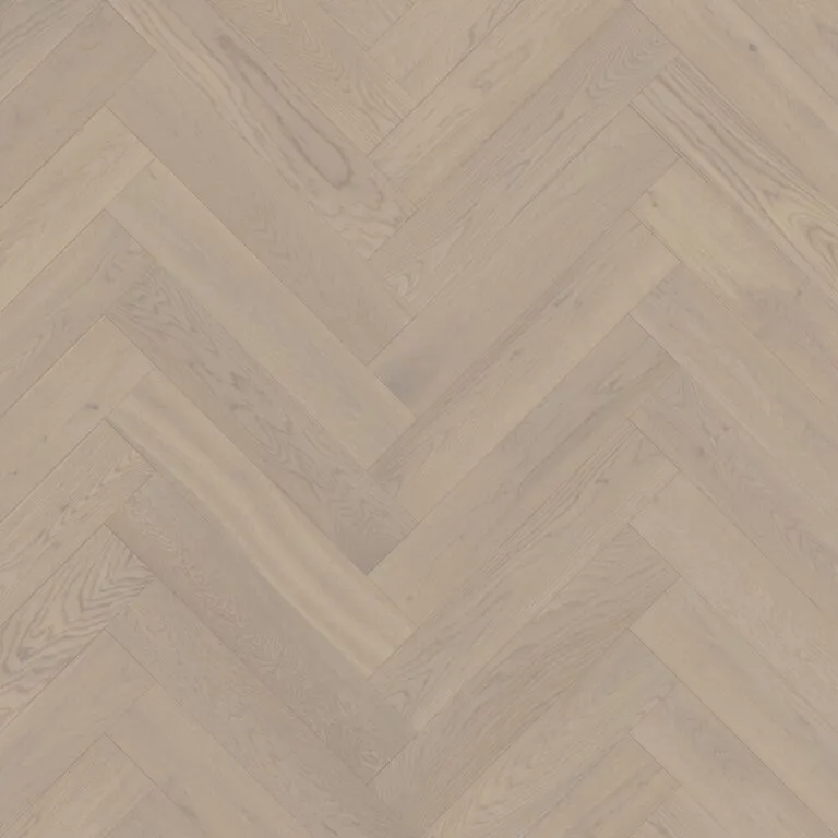 Royal Floors European Oak herringbone timber flooring in Casper White, swatch