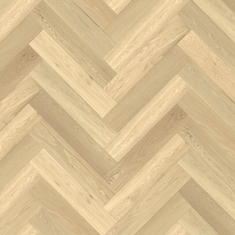 European Oak Herringbone in Mellow Beige, swatch