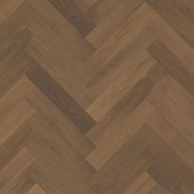 Royal Floors European Oak herringbone timber flooring in Smoked Brown, swatch