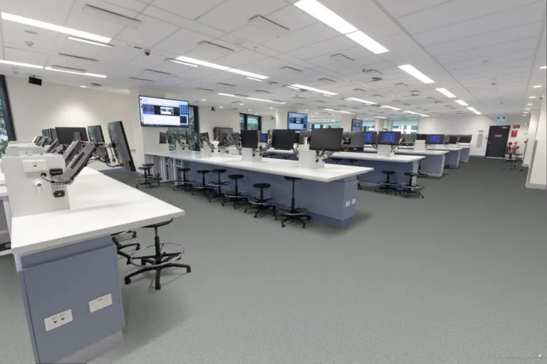Royal Floors Safeguard R10 safety vinyl flooring in Light Grey, room scene